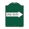Signmission Designer Series One Way W/ Right Arrow, Green & White Aluminum Sign, 18" x 24", GW-1824-24384 A-DES-GW-1824-24384 - alternate 1
